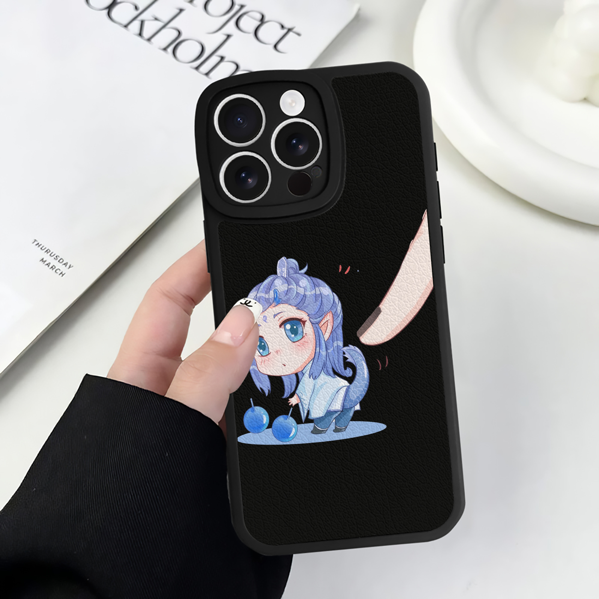 （画像用） Ne Zha 2 ナタ 魔童の大暴れ 【iPhone 16シリーズ対応】シリコンスマホケース（レザー調） 材質：シリコン
